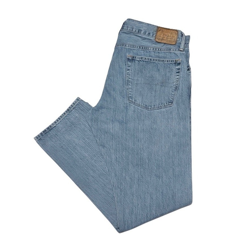 Ralph Lauren Polo Jeans Men 36x32 Hampton Relaxed Straight Blue Denim Pants